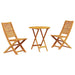 Set de mobilă de exterior 3 pcs Lemn Natural 70 x 70 x 75 cm - WALTI WALTI