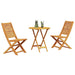 Set de mobilă de exterior 3 pcs Lemn Natural 70 x 70 x 75 cm - WALTI WALTI