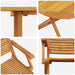Set Bistro Pliabil 3 pcs Maro Lemn Solid de Acacia - WALTI WALTI