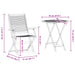 Set Bistro Pliabil 3 pcs Maro Lemn Solid de Acacia - WALTI WALTI