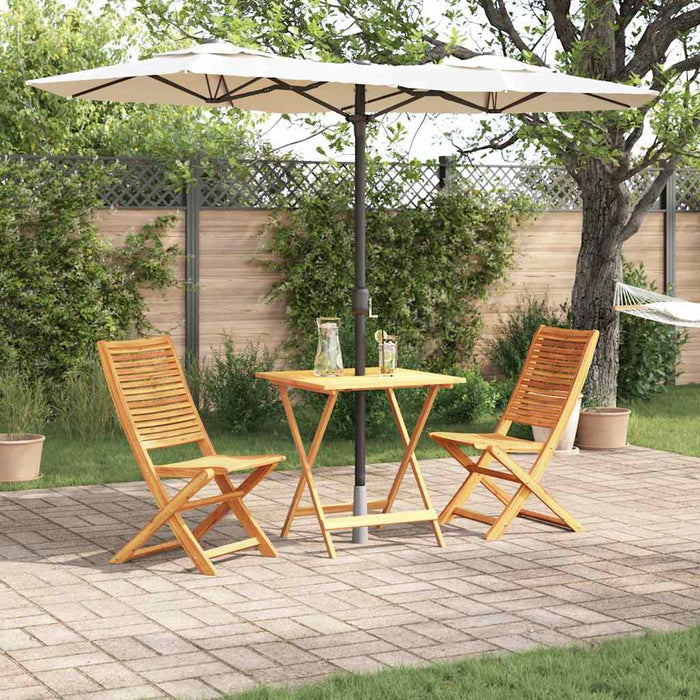 Set mobilier de exterior 3 pcs Lemn natural 70 x 70 x 75 cm - WALTI WALTI