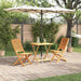 Set mobilier de exterior 3 pcs Lemn natural 70 x 70 x 75 cm - WALTI WALTI
