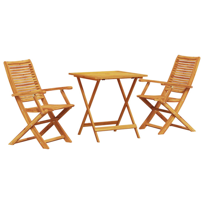 Set Bistro Pliabil 3 pcs Maro Lemn Solid de Acacia - WALTI WALTI