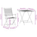 Set Bistro Pliabil 3 pcs Maro Lemn Solid de Acacia - WALTI WALTI