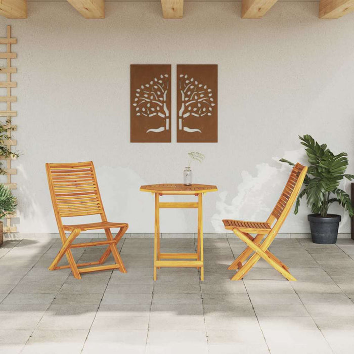 Set de Mobilier de Exterior Manual 3 pcs Maro 70 x 70 x 75 cm - WALTI WALTI
