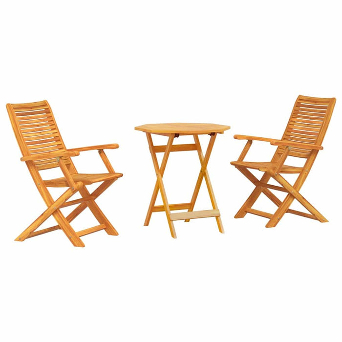 Set Bistro Pliabil 3 pcs Maro Lemn Solid de Acacia - WALTI WALTI