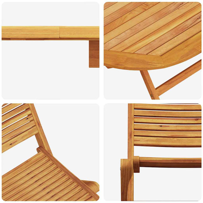 Set de masă pentru grădină 5 pcs Maro Lemn Solid de Acacia - WALTI WALTI