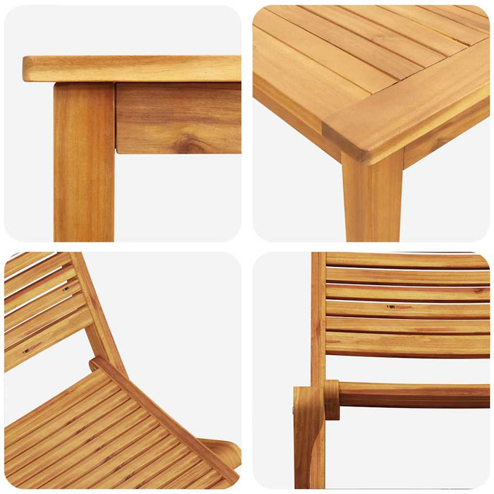 Set de masă pentru grădină 5 pcs Maro Lemn Solid de Acacia - WALTI WALTI