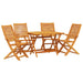 Set de masă pentru grădină 5 pcs Maro Lemn Solid de Acacia - WALTI WALTI