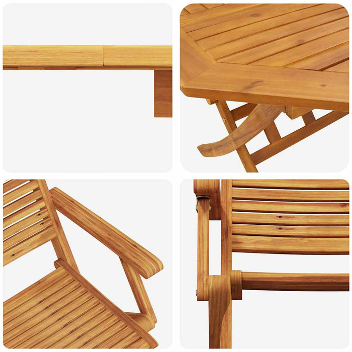 Set de masă pentru grădină 5 pcs Maro Lemn Solid de Acacia - WALTI WALTI