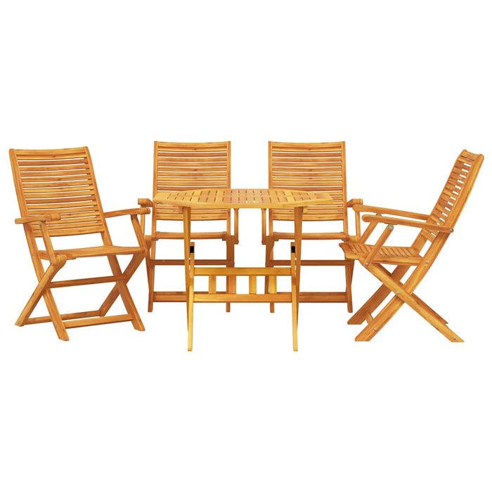 Set de masă pentru grădină 5 pcs Maro Lemn Solid de Acacia - WALTI WALTI