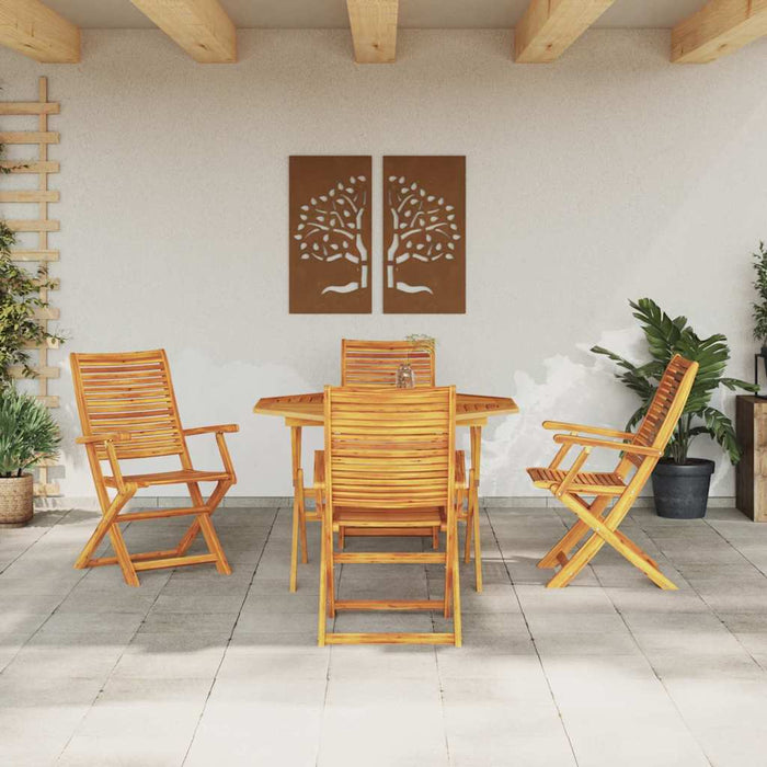 Set de masă pentru grădină 5 pcs Maro Lemn Solid de Acacia - WALTI WALTI
