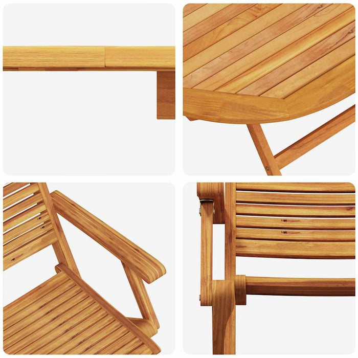 Set de masă pentru grădină 5 pcs Maro Lemn Solid de Acacia - WALTI WALTI