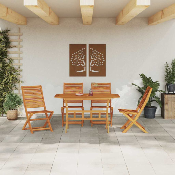 Set de masă pentru grădină 5 pcs Maro Lemn Solid de Acacia - WALTI WALTI