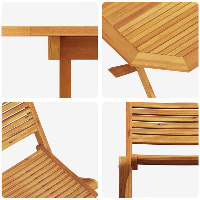 Set de masă pentru grădină 7 pcs Maro Lemn Solid de Acacia - WALTI WALTI