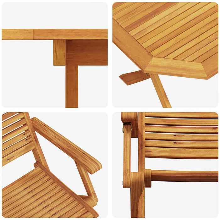 Set de masă pentru grădină 5 pcs Maro Lemn Solid de Acacia - WALTI WALTI