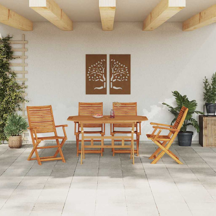 Set de masă pentru grădină 5 pcs Maro Lemn Solid de Acacia - WALTI WALTI