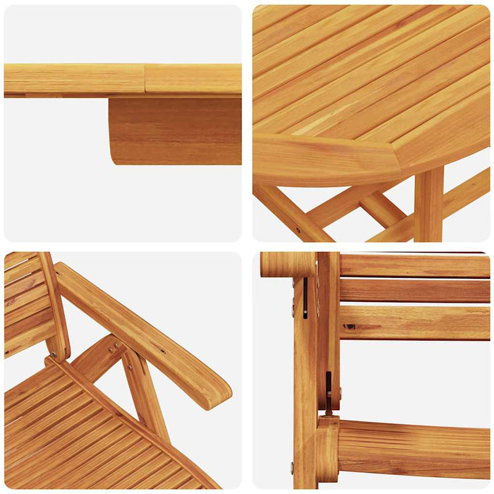 Set de masă pentru grădină 5 pcs Maro Lemn Solid de Acacia - WALTI WALTI
