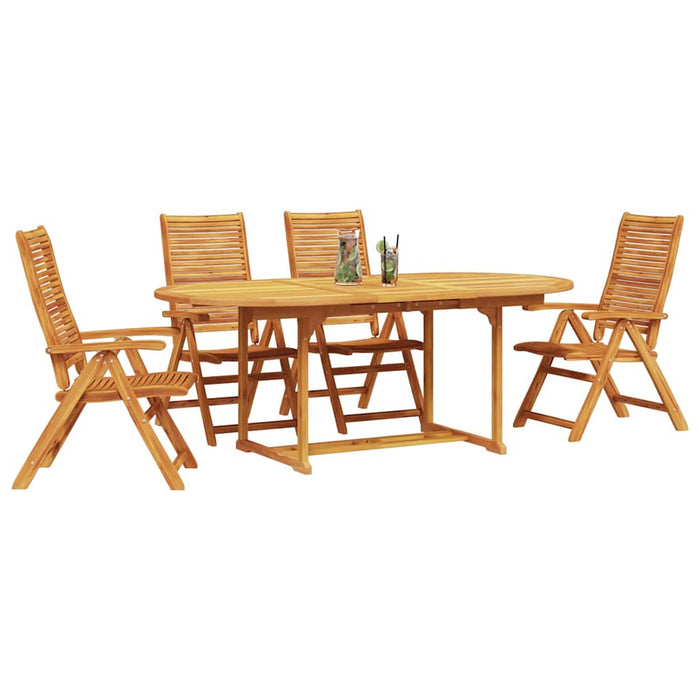 Set de masă pentru grădină 5 pcs Maro Lemn Solid de Acacia - WALTI WALTI
