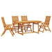 Set de masă pentru grădină 5 pcs Maro Lemn Solid de Acacia - WALTI WALTI