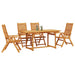 Set de masă pentru grădină 5 pcs Maro Lemn Solid de Acacia - WALTI WALTI