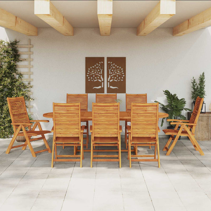 Set de masă pentru grădină 9 pcs Maro Lemn Solid de Acacia - WALTI WALTI