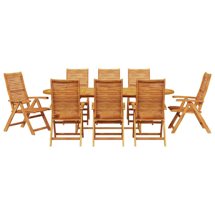 Set de masă pentru grădină 9 pcs Maro Lemn Solid de Acacia - WALTI WALTI