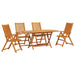 Set mese exterioare Manual 5 pcs Lemn Natural Mare - WALTI WALTI