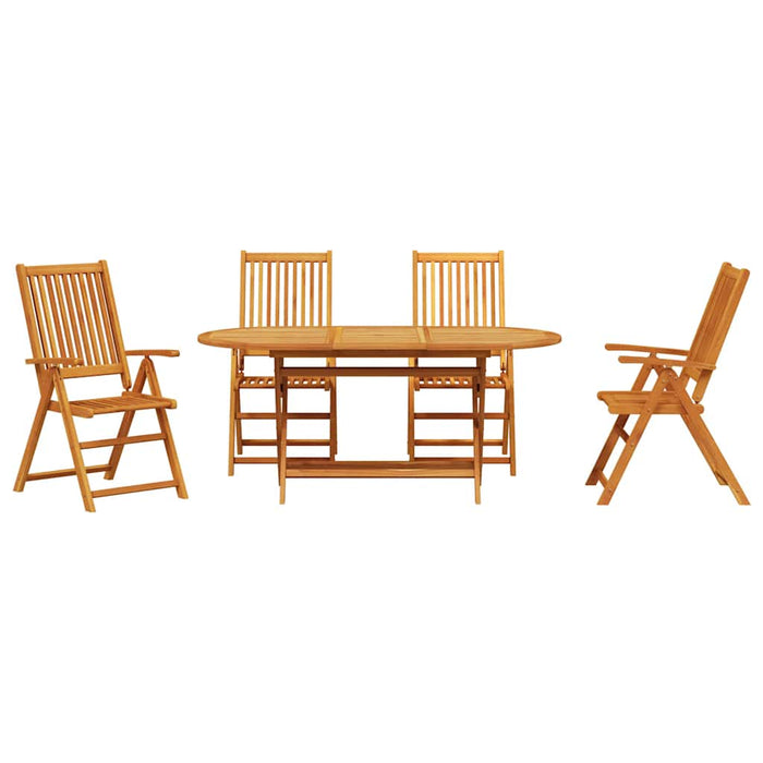 Set mese exterioare Manual 5 pcs Lemn Natural Mare - WALTI WALTI
