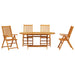 Set mese exterioare Manual 5 pcs Lemn Natural Mare - WALTI WALTI