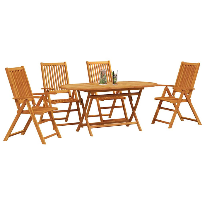Set mese exterioare Manual 5 pcs Lemn Natural Mare - WALTI WALTI