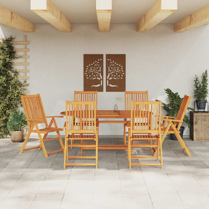 Set de Dining pentru Exterior 7 pcs Culoare lemn de acacia Mari - WALTI WALTI