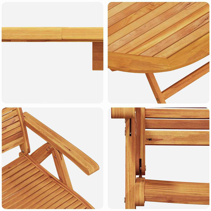 Set de masă pentru grădină 5 pcs Maro Lemn Solid de Acacia - WALTI WALTI