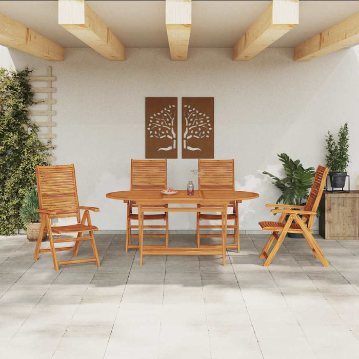 Set de masă pentru grădină 5 pcs Maro Lemn Solid de Acacia - WALTI WALTI