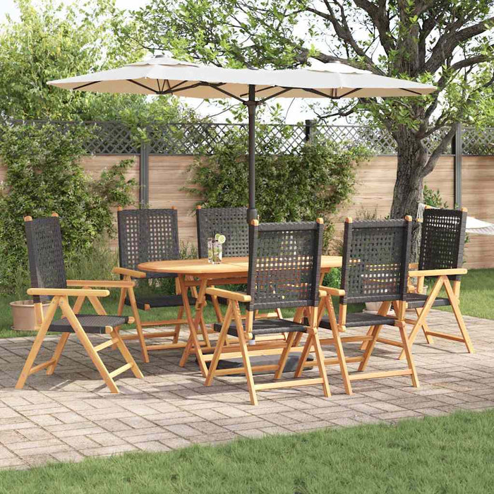 Set de dining pentru grădină Manual 7 pcs Negru - WALTI WALTI