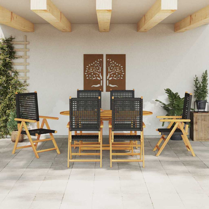 Set de dining pentru grădină Manual 7 pcs Negru - WALTI WALTI