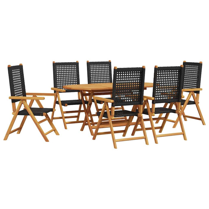 Set de dining pentru grădină Manual 7 pcs Negru - WALTI WALTI