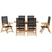 Set de dining pentru grădină Manual 7 pcs Negru - WALTI WALTI