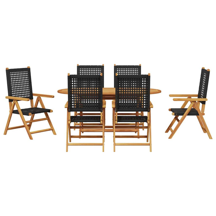 Set de dining pentru grădină Manual 7 pcs Negru - WALTI WALTI