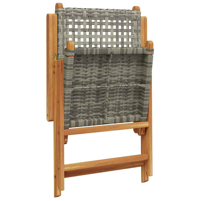 Masă pliabilă pentru grădină Manual 7 pcs Gri - WALTI WALTI