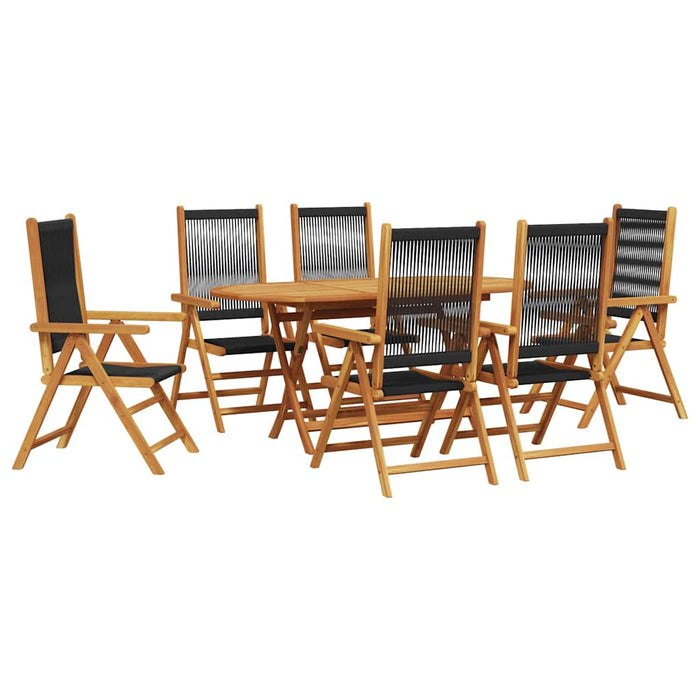 Set de dining pentru grădină Manual 7 pcs Negru - WALTI WALTI
