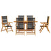 Set de dining pentru grădină Manual 7 pcs Negru - WALTI WALTI