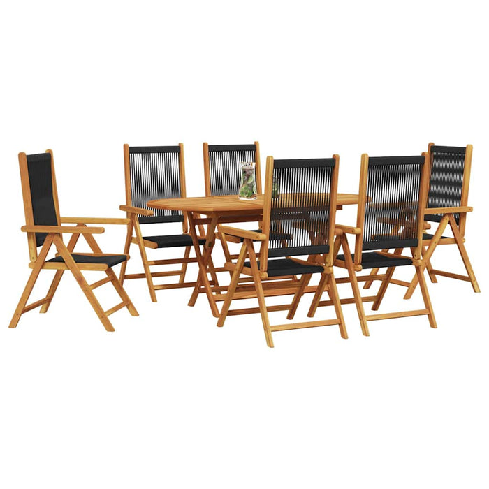 Set de dining pentru grădină Manual 7 pcs Negru - WALTI WALTI