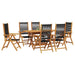 Set de dining pentru grădină Manual 7 pcs Negru - WALTI WALTI