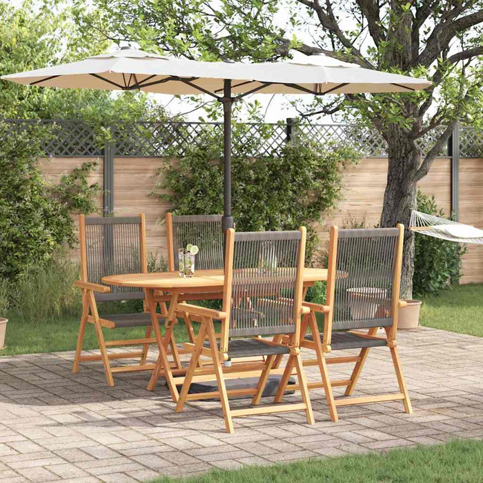 Set de Masă pentru Grădină Manual 5 pcs Gri - WALTI WALTI