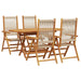 Masă pliabilă de grădină Manual 5 pcs Bej 160x85x75 cm - WALTI WALTI