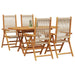 Masă pliabilă de grădină Manual 5 pcs Bej 160x85x75 cm - WALTI WALTI