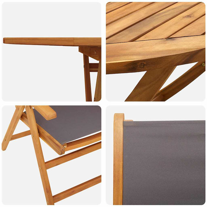 Set mese grădină Manual 5 pcs Antracit Set pentru 4 persoane - WALTI WALTI
