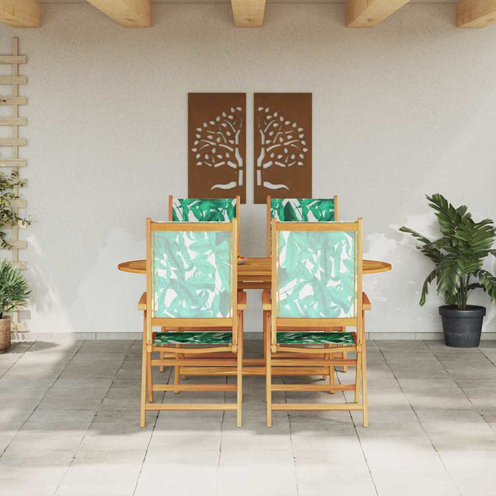 Set de masă pentru grădină 5 pcs Model cu frunze WALTI