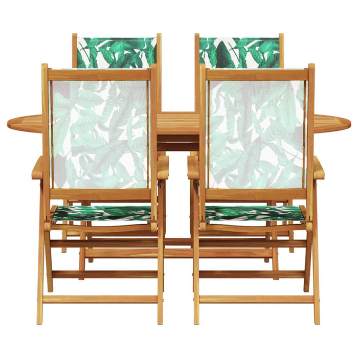 Set de masă pentru grădină 5 pcs Model cu frunze WALTI